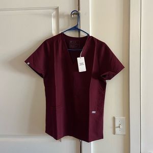 FIGS burgundy scrub set